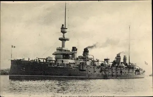 Ak Französisches Kriegsschiff, Victor Hugo, Croiseur Cuirassé