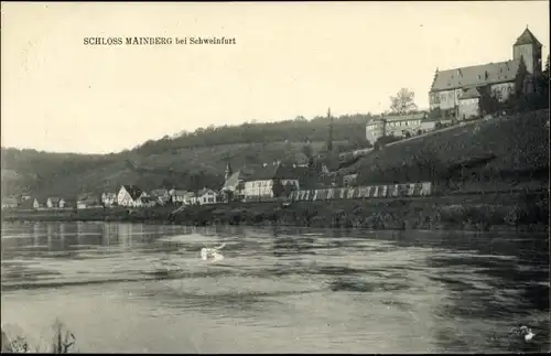 Ak Mainberg in Unterfranken, Schloss Mainberg vom Wasser gesehen