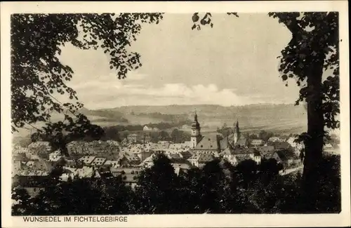 Ak Wunsiedel in Oberfranken, Panoramaansicht vom Ort