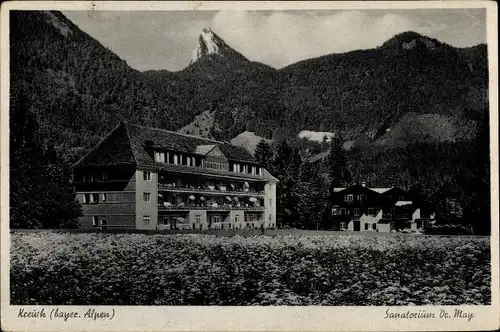 Ak Kreuth am Tegernsee Oberbayern, Sanatorium De. May, Panorama