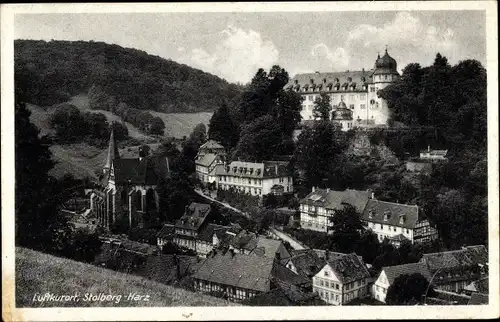 Ak Stolberg Südharz, Panoramaansicht vom Ort