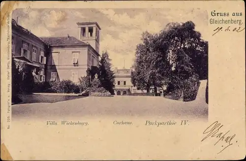 Ak Bad Gleichenberg Steiermark, Villa Wiekenburg, Kurhaus, Parkpartie