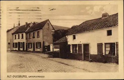 Ak Duisburg im Ruhrgebiet, Blick in die Unterstraße