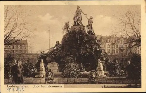 Ak Ludwigshafen am Rhein Rheinland Pfalz, Jubiläumsbrunnen