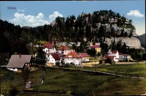 Ak Oybin in Sachsen, Panoramaansicht vom Ort