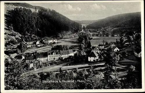 Ak Stutzhaus in Thüringen, Blick auf den Ort mit Umgebung