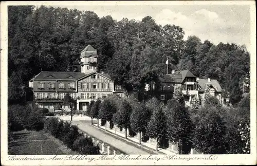 Ak Bad Blankenburg im Kreis Saalfeld Rudolstadt, Blick auf das Sanatorium am Goldberg