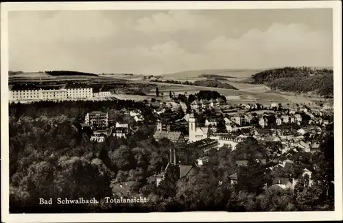 Ak Bad Schwalbach im Rheingau Taunus Kreis, Totalansicht von der Ortschaft