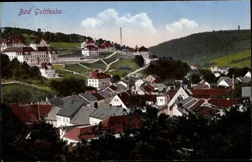 Ak Bad Gottleuba in Sachsen, Blick auf die Ortschaft über den Häuserdächern