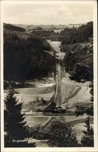 Ak Oberweißbach in Thüringen, Bergbahn im oberen Schwarzatal