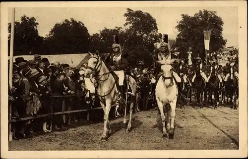 Ak Sélestat Schlettstadt Elsass Bas Rhin, Fêtes du Tricentenaire Français 1934, Régiment Cuirassiers