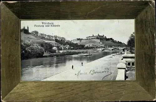 Passepartout Ak Würzburg am Main Unterfranken, Festung und Käppele