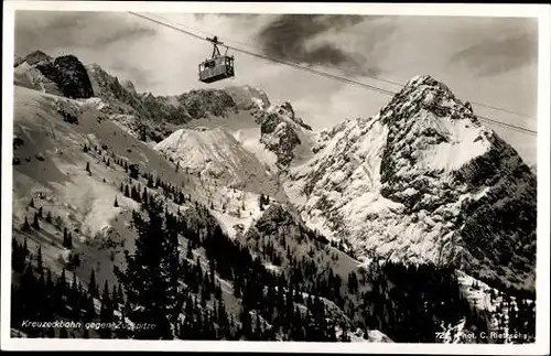 9 alte Ak Bayerische Alpen bei Garmisch, Zugspitze, diverse Ansichten