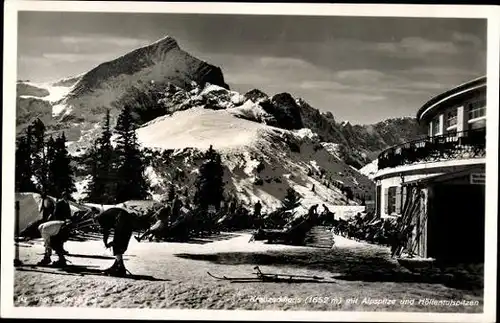 9 alte Ak Bayerische Alpen bei Garmisch, Zugspitze, diverse Ansichten