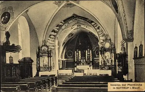 Ak Suttrup Freren im Emsland, Inneres der Pfarrkirche