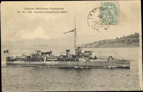Ak Französisches Kriegsschiff, Arc, Contre Torpilleur, Marine Militaire Francaise