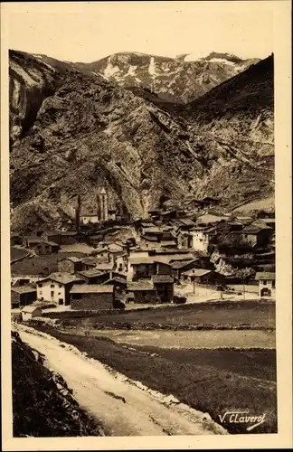 Ak Canillo Andorra, Ortschaft mit Landschaftsblick