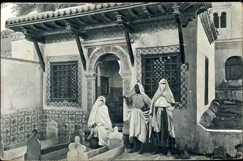 Ak Algier Alger Algerien, Tombeaux interieur Mosquee Sidi Abderhaman, Grabstätten, Frauen
