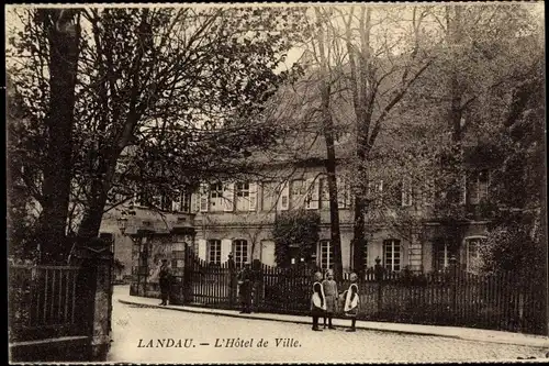 Ak Landau in der Pfalz, L' Hôtel de Ville, Rathaus