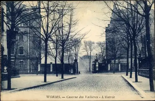 Ak Worms in Rheinland Pfalz, Caserne des Vallières, L'Entrée, Kaserne