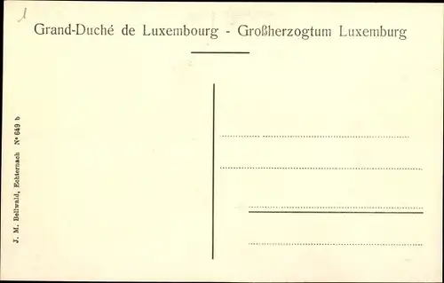 Ak Echternach Luxemburg, Springprozession, Springer, Männer ziehen durch die Straßen