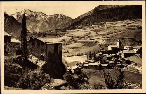 Ak La Massana Andorra, Vue sur la Ville, Blick auf Ortschaft und Umgebung