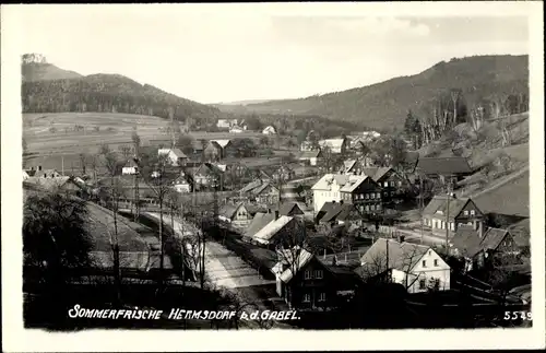 Ak Heřmanice v Podještědí Hermsdorf Jablonné v Podještědí Deutsch Gabel Reg. Reichenberg, Panorama 