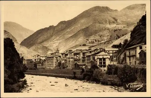 Ak Sant Julià de Lòria Andorra, Teilansicht von der Ortschaft