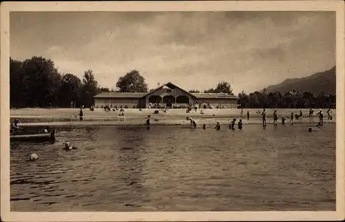 Ak Lochau Bregenz in Vorarlberg, Strand Palast Hotel, Strand- und Sonnenbad