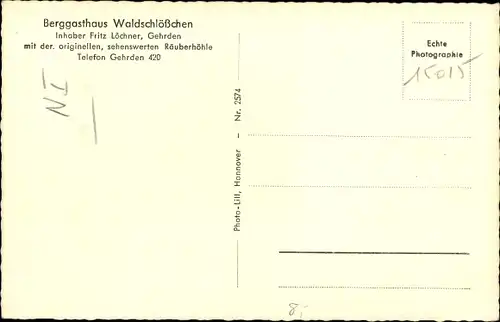 Ak Gehrden Niedersachsen, Räuerhöhle, Inh. Fritz Löchner, Innenansicht