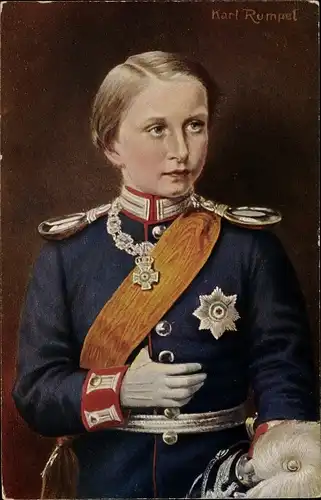 Künstler Ak Rumpel, Karl, Prinz Wilhelm im Alter von 9 Jahren