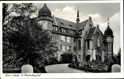 Ak Buer Gelsenkirchen im Ruhrgebiet, St. Marienhospital, Außenansicht