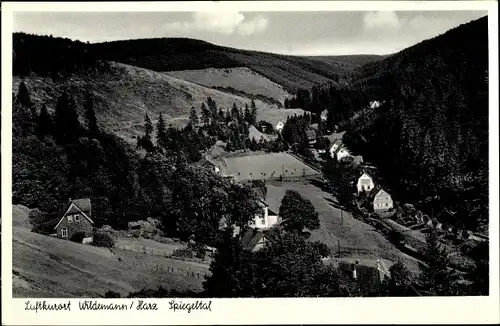 Ak Wildemann Clausthal Zellerfeld im Oberharz, Blick auf den Ort im Spiegeltal