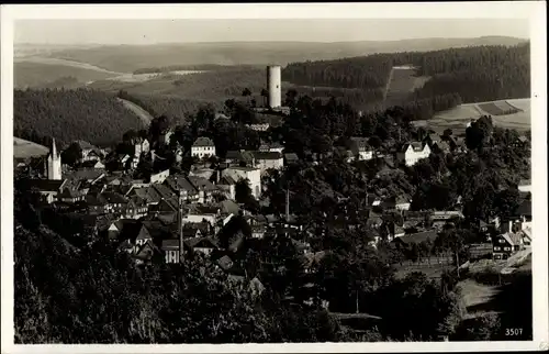 Ak Bad Lobenstein in Thüringen, Blick vom Geheeg auf den Ort mit Umgebung