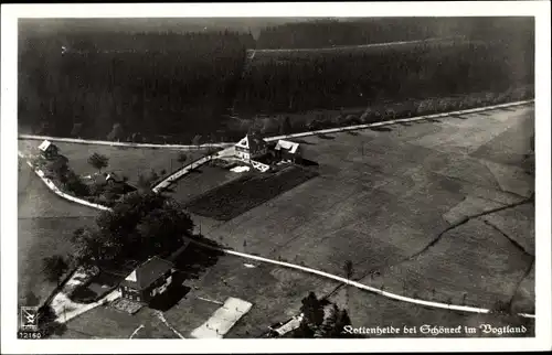 Ak Kottenheide Schöneck im Vogtland Sachsen, Fliegeraufnahme, Kottenheide, Klinke 12160