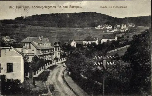 Ak Bad Dürrheim Baden Württemberg, Blick auf die Straße zur Hirschhalde