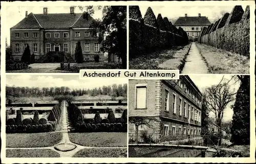 Ak Aschendorf Papenburg im Emsland, Gut Altenkamp, Teilansichten