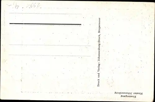 Ak Börgermoor Surwold Emsland, Klostergang, Kloster Johannesburg