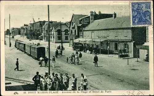 Ak Fort Mahon Plage Somme, Avenue de la Plage et Hôtel de Paris