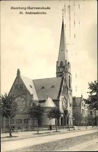 Ak Hamburg Eimsbüttel Harvestehude, St. Andreaskirche, Außenansicht