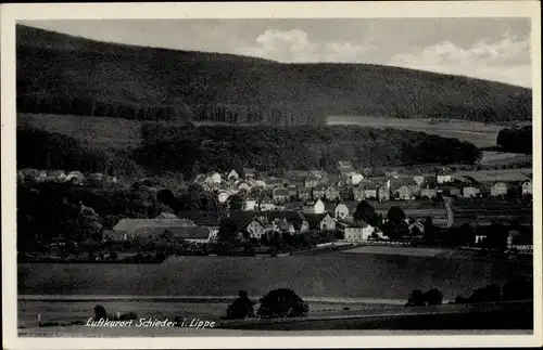 Ak Schieder Schwalenberg im Kreis Lippe, Blick auf Ortschaft und Umgebung