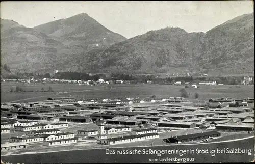 Ak Salzburg in Österreich, Russisches Gefangenenlager, Blick vom Untersberg aus