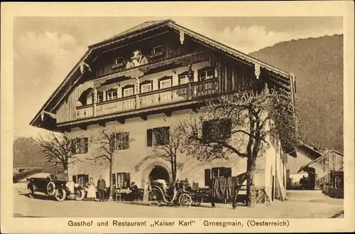 Ak Großgmain in Salzburg, Gasthof und Restaurant Kaiser Karl