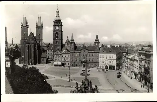 Ak Hradec Králové Königgrätz Stadt, Velke namesti, Markt