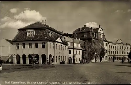 Ak Bad Köstritz in Thüringen, Heinrich Schütz Gedenkstätte mit Ernst Thälmann Straße