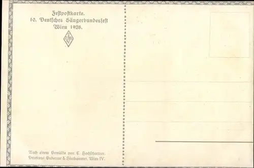 Künstler Ak Hochschartner, E., Friedrich List, Präsident des Dt. Sängerbundes, Sängerbundesfest 1928