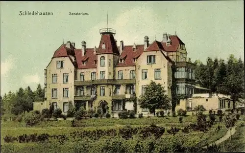 Ak Schledehausen Bissendorf in Niedersachsen, Sanatorium, Außenansicht