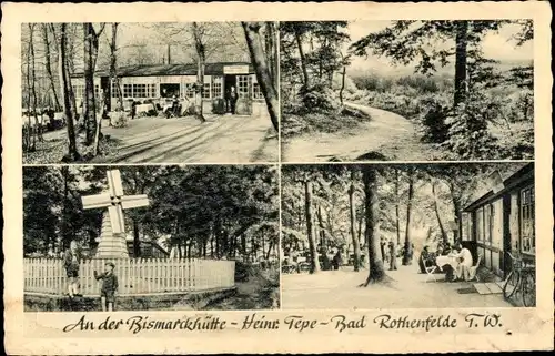 Ak Bad Rothenfelde am Teutoburger Wald, Ansichten von der Bismarckhütte, Inh. Heinrich Tepe