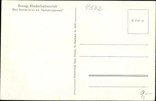 Ak Bad Rothenfelde am Teutoburger Wald, Gesamtansicht der Evangelischen Kinderheilanstalt