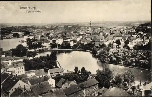 Ak Tschernjachowsk Insterburg Ostpreußen, Totalansicht vom Ort